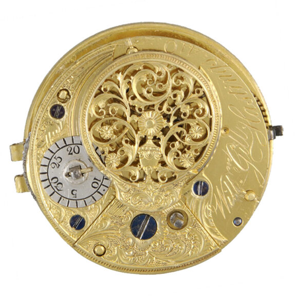 English verge, the dial with the name of the first owner Circa 1786 English verge, the dial with the name of the first owner Circa 1786