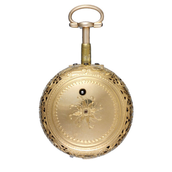 A English gold half quarter repeating cylinder watch Circa 1788 A English gold half quarter repeating cylinder watch Circa 1788