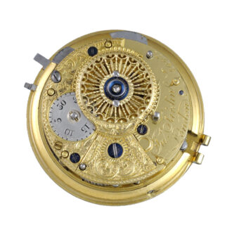 A English gold half quarter repeating cylinder watch Circa 1788