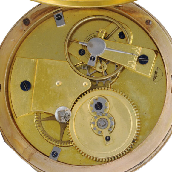 Swiss gold and enamel centre seconds cylinder Circa 1790 Swiss gold and enamel centre seconds cylinder Circa 1790