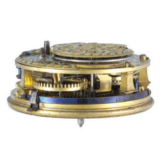 A verge watch in gilt metal pair cases covered in horn Circa 1790