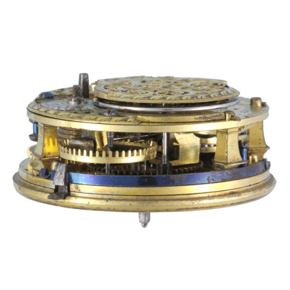 A verge watch in gilt metal pair cases covered in horn Circa 1790 A verge watch in gilt metal pair cases covered in horn Circa 1790