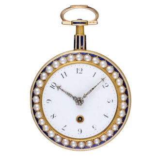 English gold, enamel, diamond and pearl set verge Circa 1790