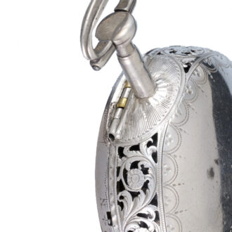 A quarter striking verge clockwatch in silver pair cases Circa 1790