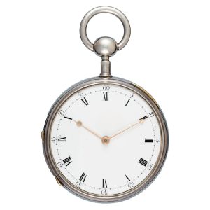 A large half quarter repeating duplex in a silver case Circa 1790