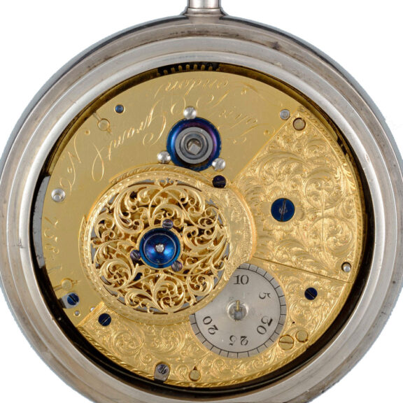 A large half quarter repeating duplex in a silver case Circa 1790 A large half quarter repeating duplex in a silver case Circa 1790