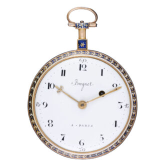 A French verge in a gold and enamel consular case Circa 1790