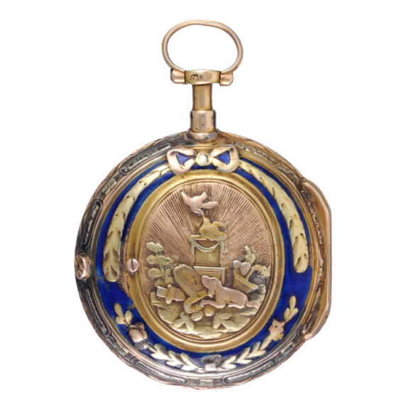 French verge in three colour gold and enamel case Circa 1790