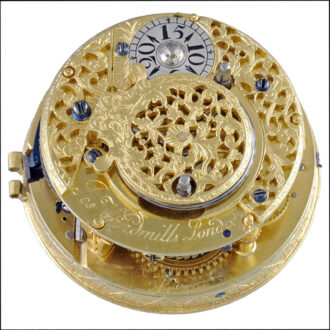 Striking and repeating verge in silvered pair cases Circa 1695