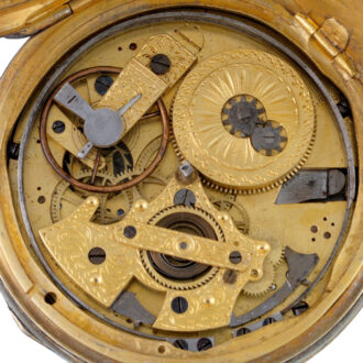 A French quarter repeating virgule in a silver gilt case Circa 1790