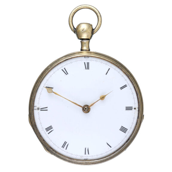 A French quarter repeating virgule in a silver gilt case Circa 1790