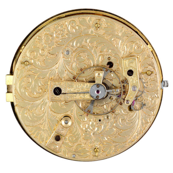 A French pearl set gold and polychrome enamel watch circa 1790 A French pearl set gold and polychrome enamel watch circa 1790