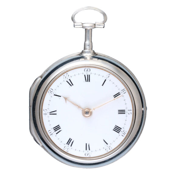 A Scottish cylinder pocket watch in silver pair cases Circa 1792 A Scottish cylinder pocket watch in silver pair cases Circa 1792