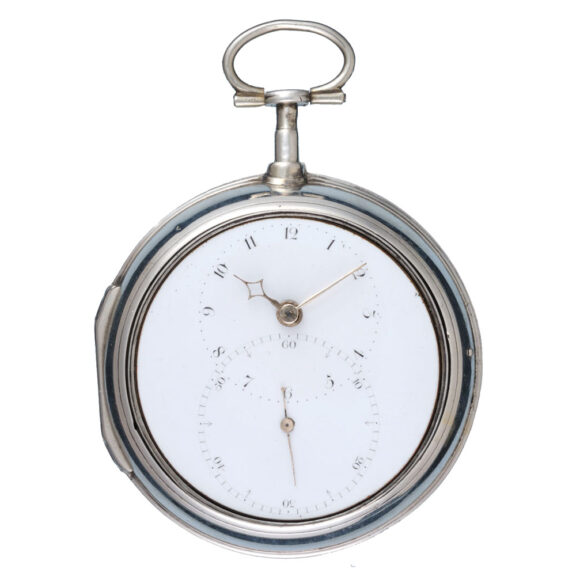A English doctors dial verge watch in silver pair cases Circa 1793 A English doctors dial verge watch in silver pair cases Circa 1793