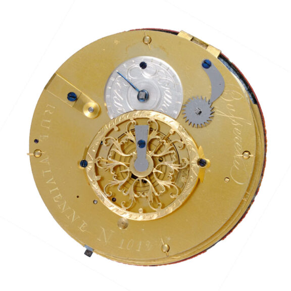French verge with day and date calendar in a gold case Circa 1795 French verge with day and date calendar in a gold case Circa 1795