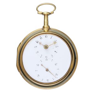A English doctors dial verge in gilt metal pair cases Circa 1795