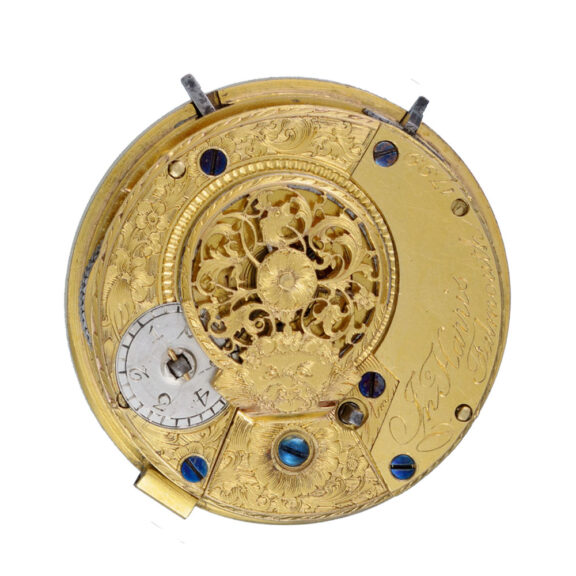 A English doctors dial verge in gilt metal pair cases Circa 1795 A English doctors dial verge in gilt metal pair cases Circa 1795