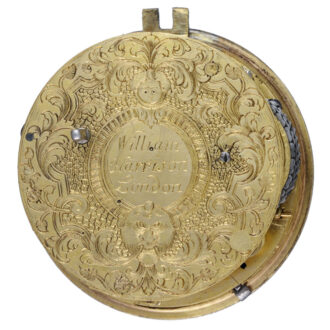 Champleve dial with visible mock pendulum verge Circa 1695 Champleve dial with visible mock pendulum verge Circa 1695
