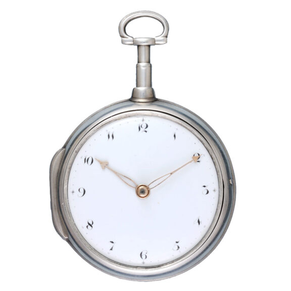 A English verge pocket watch in silver pair cases Circa 1797