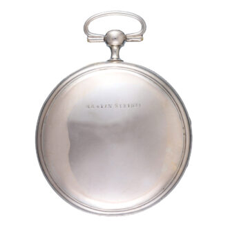 A verge with painted dial and silver cock in a silver case Circa 1800