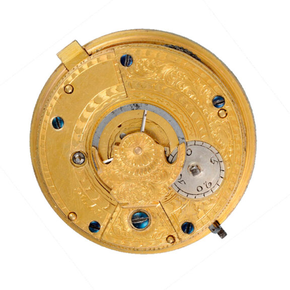 An English verge pocket watch with naval automaton Circa 1800 An English verge pocket watch with naval automaton Circa 1800