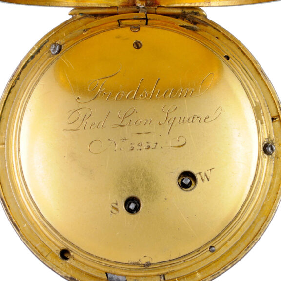 A English duplex by Frodsham in a gilt metal case Circa 1800 A English duplex by Frodsham in a gilt metal case Circa 1800