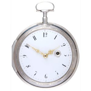 A large verge pocket watch in a silver consular case Circa 1800