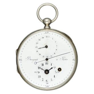 A French centre seconds verge with date in a nickle case Circa 1800 A French centre seconds verge with date in a nickle case Circa 1800