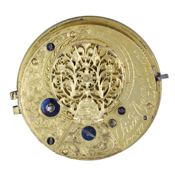 An English verge with Masonic dial in silver pair cases circa 1801 An English verge with Masonic dial in silver pair cases circa 1801