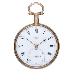 Gold English chronometer converted to lever by Arnold Circa 1807