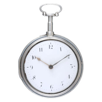 An Irish made verge pocket watch in silver pair cases Circa 1809
