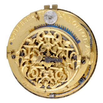 French single handed oignon with cartouche dial Circa 1695
