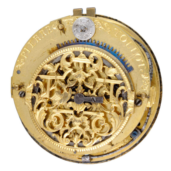 French single handed oignon with cartouche dial Circa 1695 French single handed oignon with cartouche dial Circa 1695