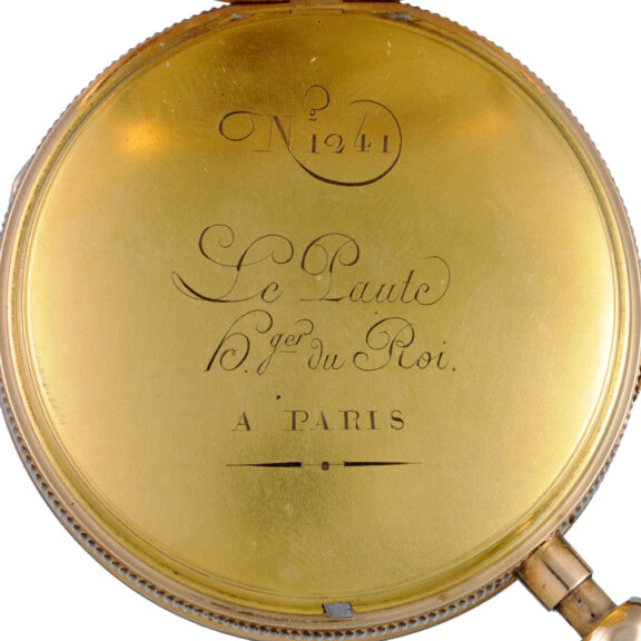 An quarter repeating French verge in a gold case Circa 1810 An quarter repeating French verge in a gold case Circa 1810