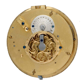 An continental verge with Japanese dial in a silver case Circa 1810