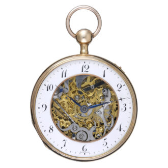 A French gold skeletonised quarter repeating verge Circa 1810