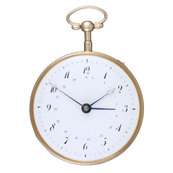 French gold quarter repeating cylinder with calendar Circa 1810 French gold quarter repeating cylinder with calendar Circa 1810