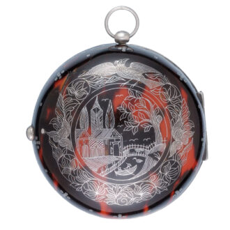 Verge with silver champlevé sun and moon dial Circa 1695