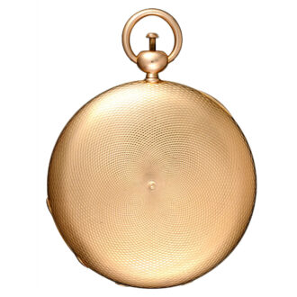 A Swiss quarter repeatinr in a gold full hunter case Circa 1810