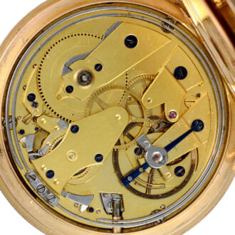A Swiss quarter repeatinr in a gold full hunter case Circa 1810