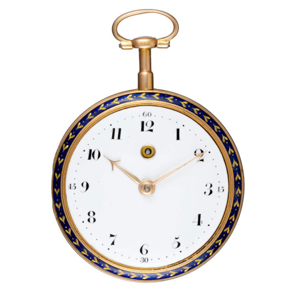 An English lever in a gold and enamel consular case Circa 1810 An English lever in a gold and enamel consular case Circa 1810