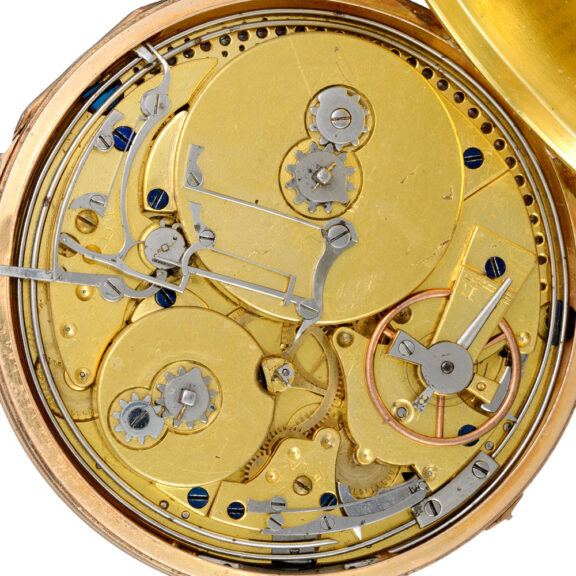 A gold Swiss quarter repeating musical watch Circa 1810 A gold Swiss quarter repeating musical watch Circa 1810