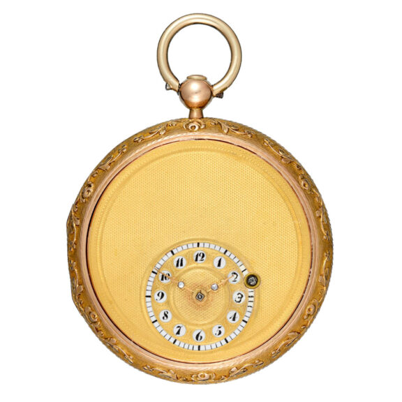 A Swiss verge in a three colour gold consular case Circa 1810 A Swiss verge in a three colour gold consular case Circa 1810