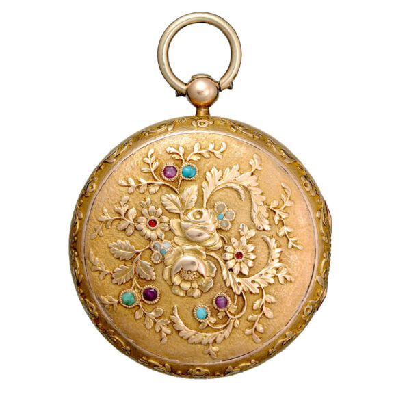 A Swiss verge in a three colour gold consular case Circa 1810 A Swiss verge in a three colour gold consular case Circa 1810