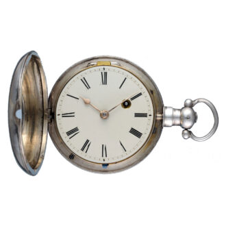An English rack lever in a silver half hunter case Circa 1813
