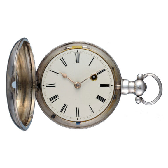 An English rack lever in a silver half hunter case Circa 1813 An English rack lever in a silver half hunter case Circa 1813