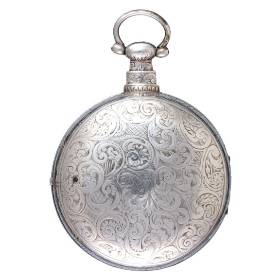 An English rack lever in engraved silver pair cases Circa 1814 An English rack lever in engraved silver pair cases Circa 1814