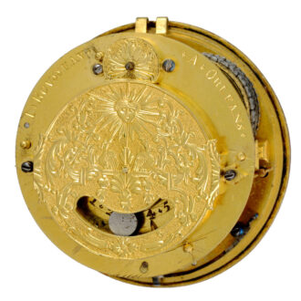 French mock pendulum oignon with pique decorated case Circa 1695