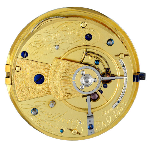 An English duplex pocket watch in a gold case Circa 1814 An English duplex pocket watch in a gold case Circa 1814
