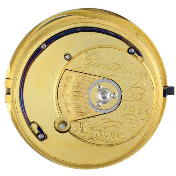 An English duplex pocket watch in a gold case Circa 1814 An English duplex pocket watch in a gold case Circa 1814